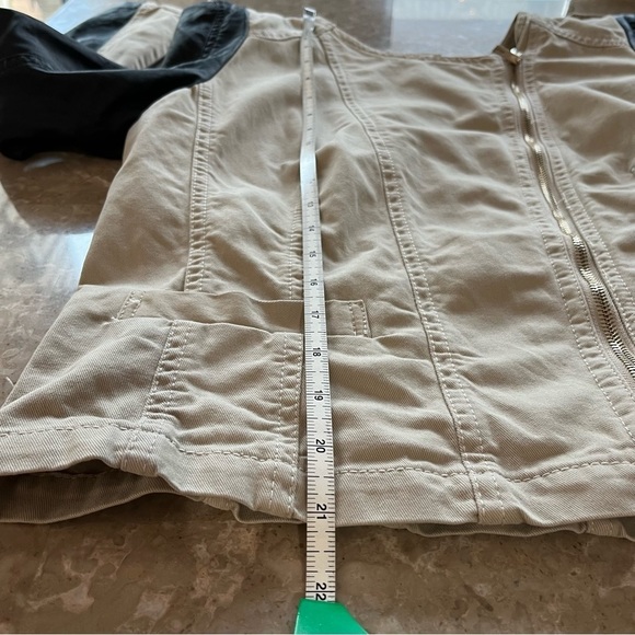 Coalition Downtown cream color jacket faux leather sleeves size medium - Picture 11 of 12